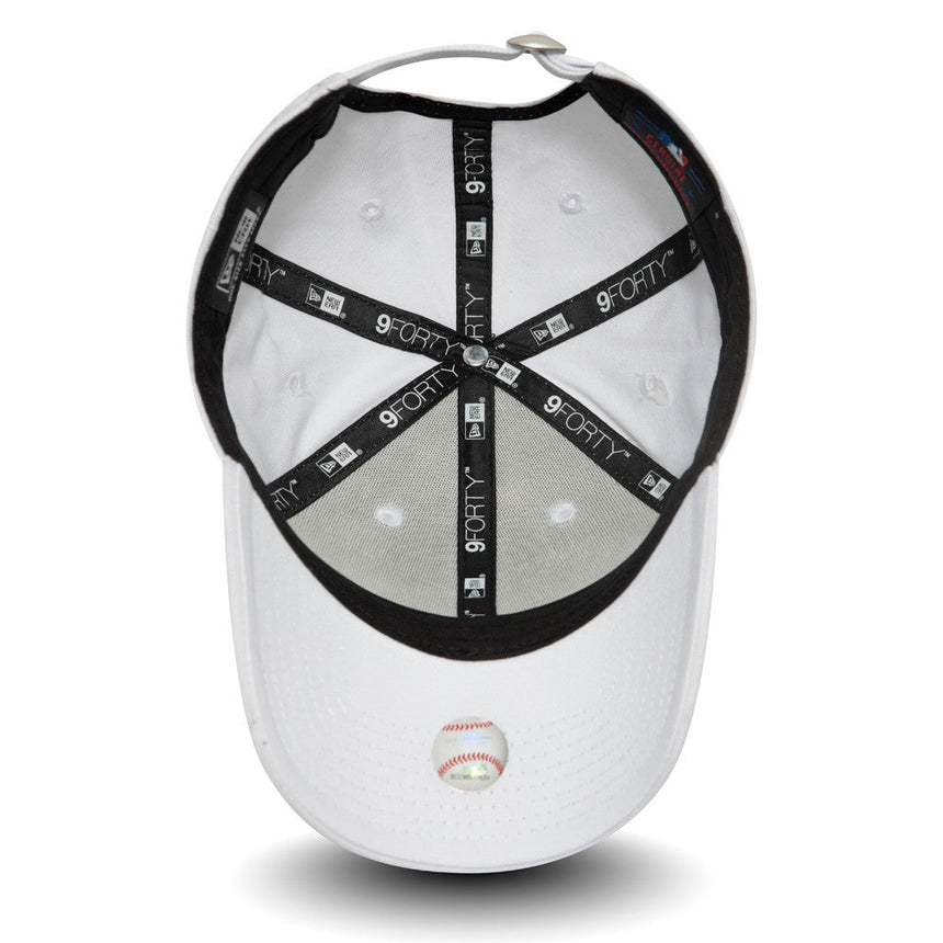 Czapka New York Yankees, New Era, 9FORTY, essential, całkowicie biała
