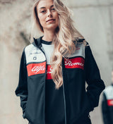 Dámská týmová bunda do deště Alfa Romeo, černá, 2022