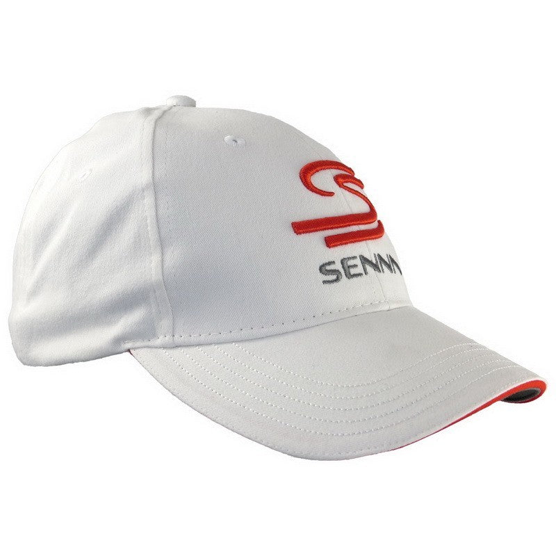 Baseballová čepice Ayrton Senna, Double S, pro dospělé, bílá, 2015 - FansBRANDS®