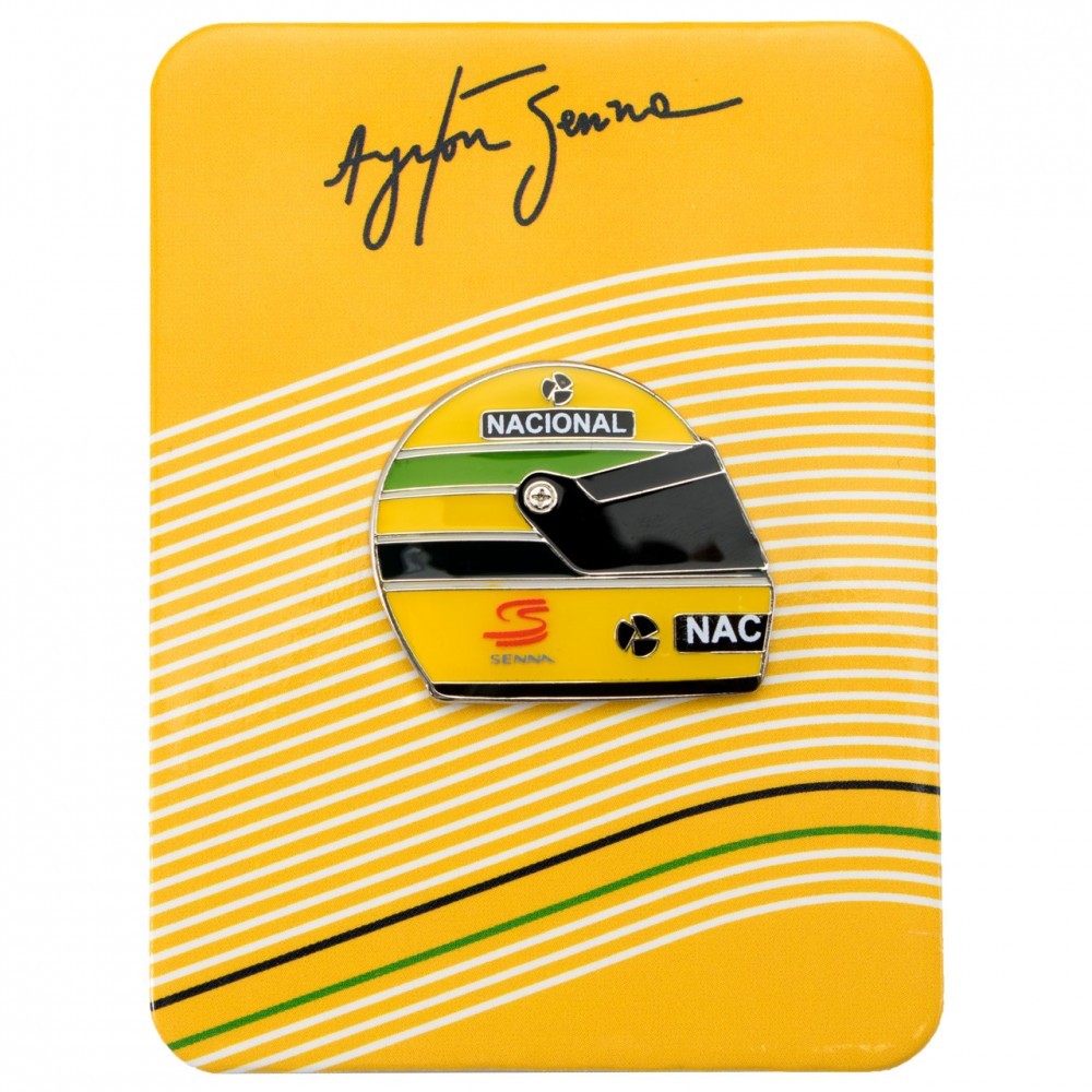 Brož Ayrton Senna, 1990 brož Helma, žlutá, 2015 - FansBRANDS®