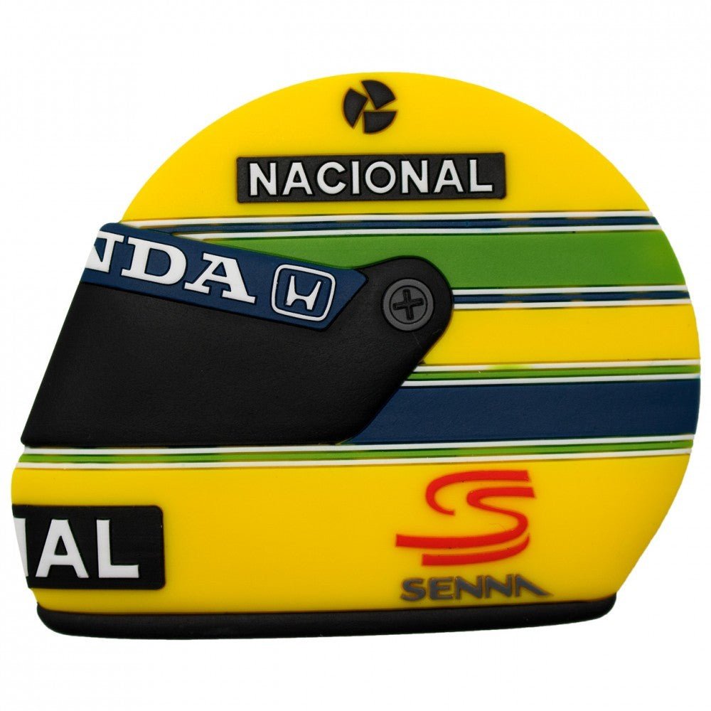 Ayrton Senna Magnet na lednici, helma, žlutá, 2015 - FansBRANDS®