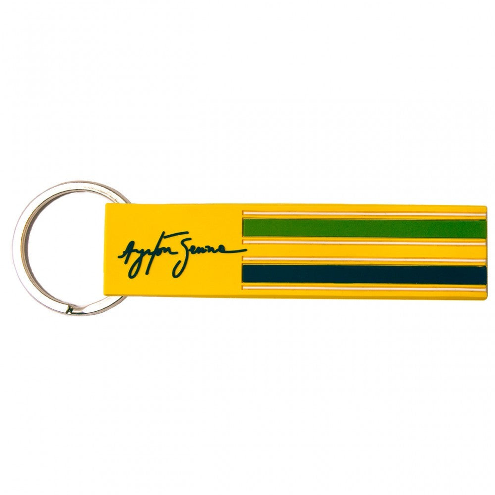 Ayrton Senna Keychain, Loop Helmet, Yellow, 2015