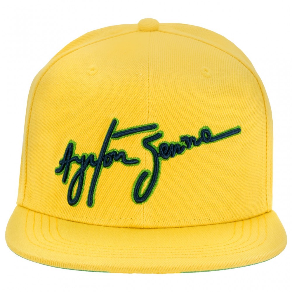 Baseballová čepice Ayrton Senna, vlajka Brazílie, pro dospělé, žlutá, 2017 - FansBRANDS®