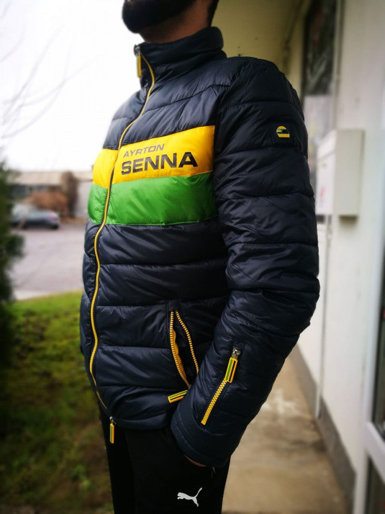 Bunda Ayrton Senna, polstrovaná dráha, modrá, 2018