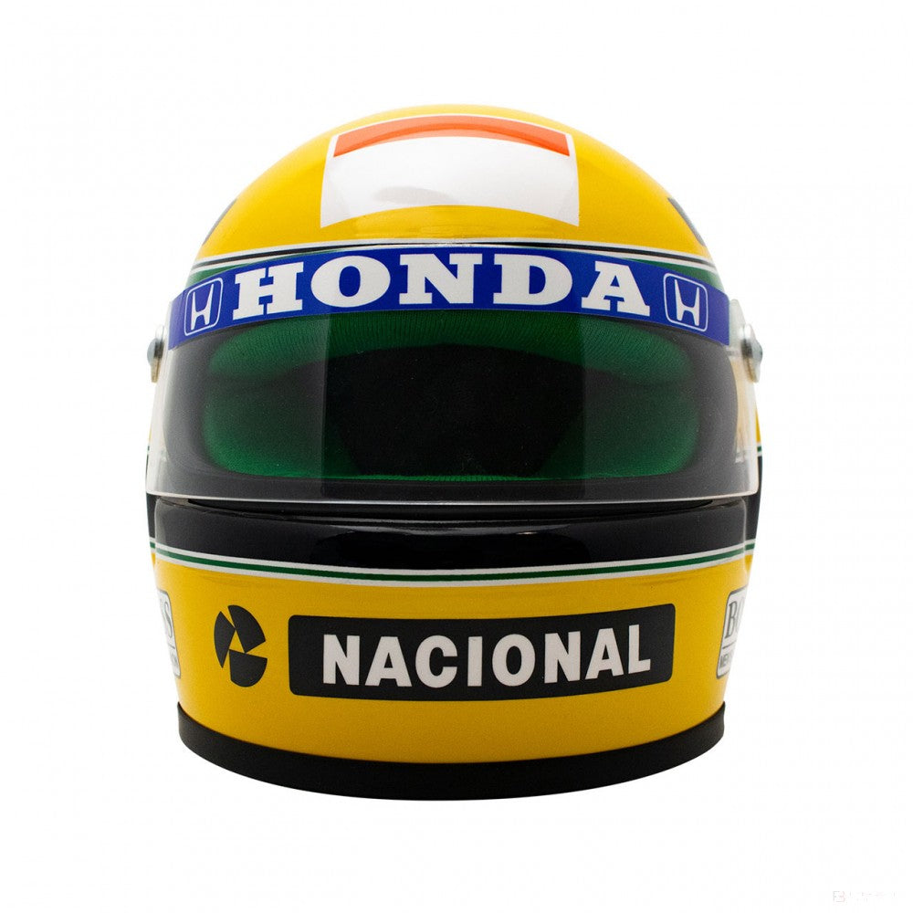 Ayrton Senna Mini Helmet 1990, měřítko 1:2, žlutá, 2020