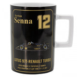 Hrnek Ayrton Senna, Team Lotus, 300 ml, černý, 2017 - FansBRANDS®