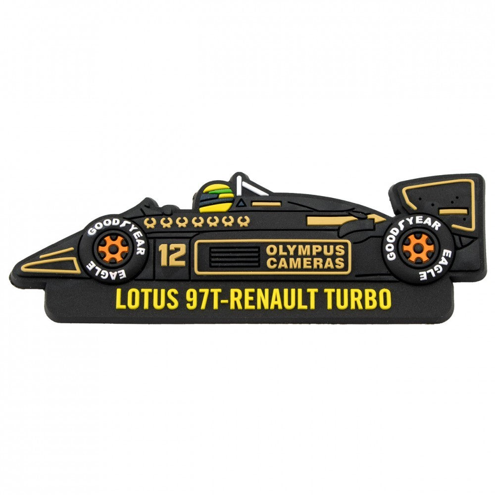 Magnet na lednici Ayrton Senna, Team Lotus, černá, 2017