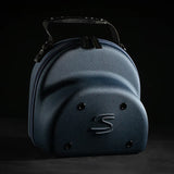 czapka Ayrton Senna, Nacional, oryginalna z 1984, z twardym etui z materiału, niebieska