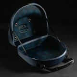 czapka Ayrton Senna, Nacional, oryginalna z 1984, z twardym etui z materiału, niebieska