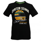 Tričko Ayrton Senna, kulatý výstřih, černé, 2016