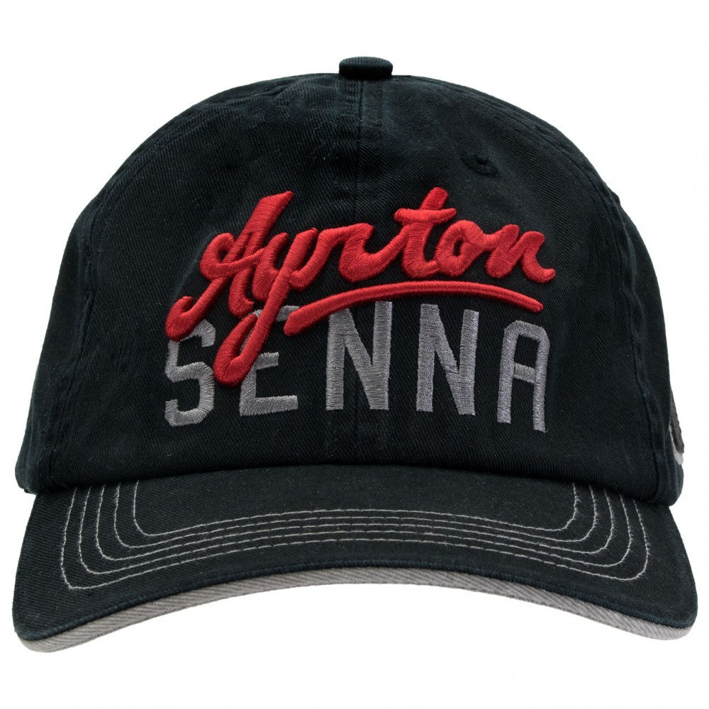 Baseballová čepice Ayrton Senna, vintage, pro dospělé, černá, 2017