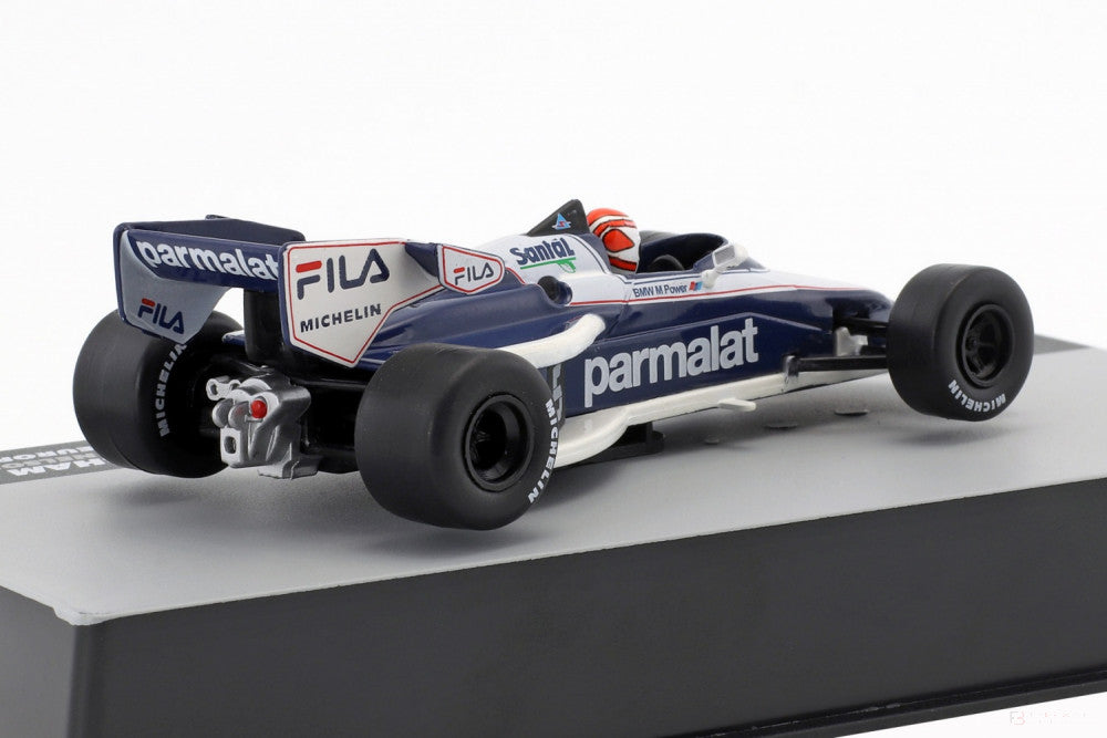 Model auta, Nelson Piquet Brabham BT52B #5 mistr světa Evropy GP 1983, měřítko 1:43, modrý, 2019