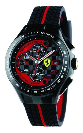 Ferrari Watch, Uomo Crono Mens, Black, 2019