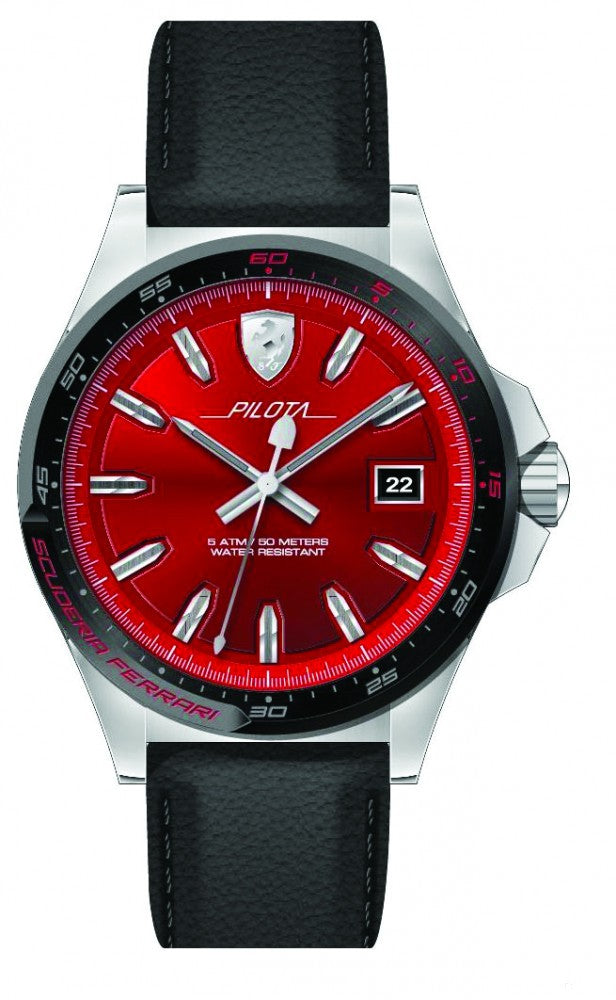 Ferrari Watch, Pilota Quartz Pánské, červeno-černé, 2019 - FansBRANDS®