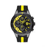 Ferrari Watch, Red Rev Evo Chrono Mens, 46 mm, Black, 2021 - FansBRANDS®