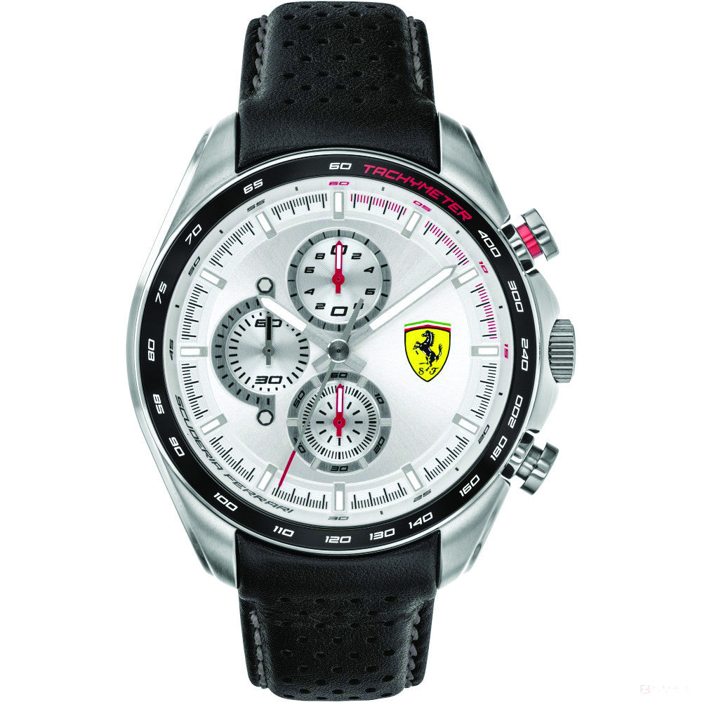 Ferrari Watch, Speedracer Chrono Pánské, 44 mm, bílo-černé, 2020 - FansBRANDS®