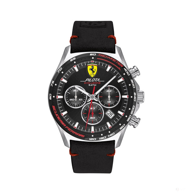 Ferrari Watch, Pilota EVO Chrono Mens, 44 mm, Black, 2020 - FansBRANDS®