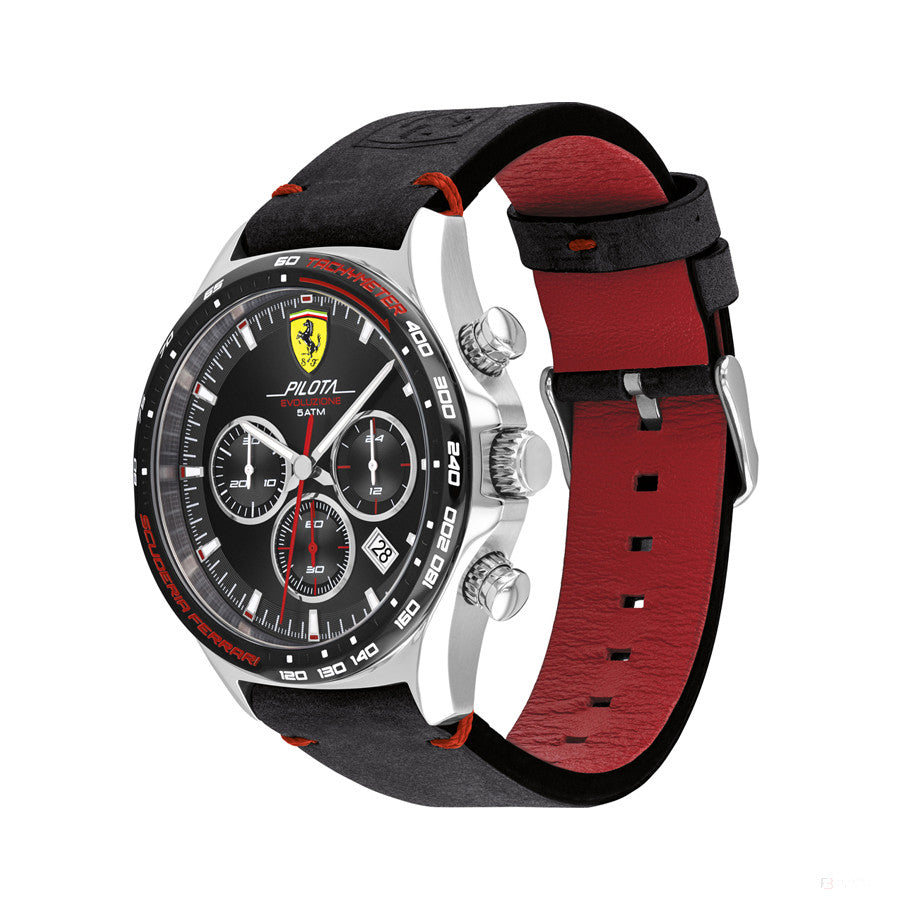 Ferrari Watch, Pilota EVO Chrono Mens, 44 mm, Black, 2020 - FansBRANDS®