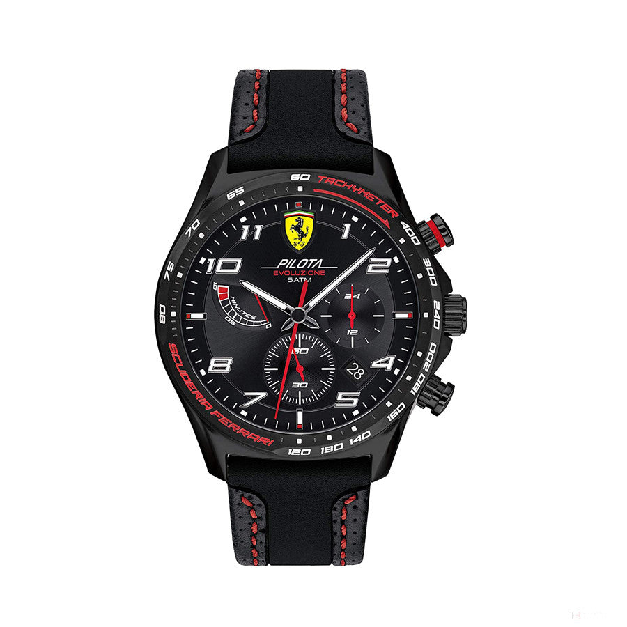 Ferrari Watch, Evo Pilot Mens, 44 mm, Black, 2020 - FansBRANDS®