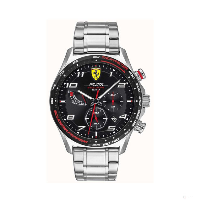 Ferrari Watch, Evo Pilot Mens, 44 mm, Silver, 2020 - FansBRANDS®