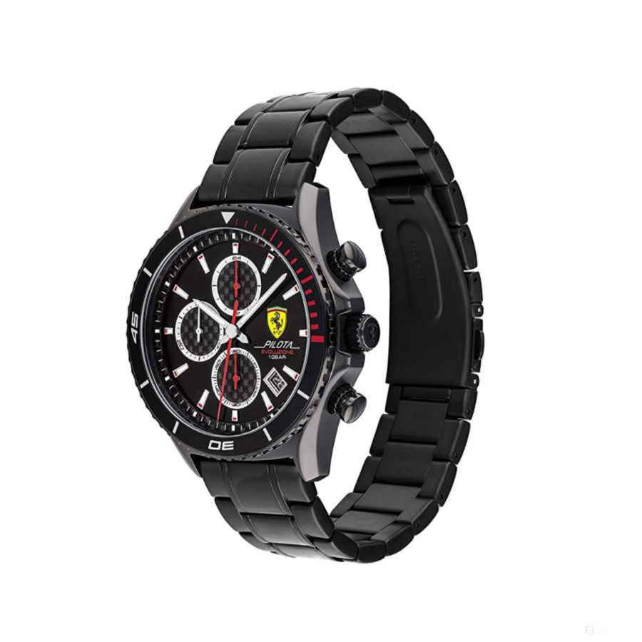 Ferrari Watch, Evo Pilot Mens, 44 mm, Black, 2020 - FansBRANDS®
