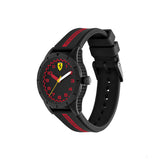 Scuderia Ferrari Watch Redrev Quartz, Black, Silicone Strap, 34mm - kids - FansBRANDS®