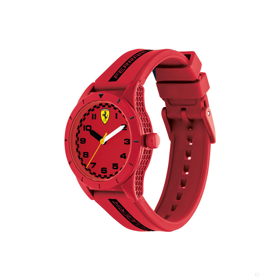 Scuderia Ferrari Watch Redrev Quartz, Red, Silicone Strap, 34mm - kids - FansBRANDS®