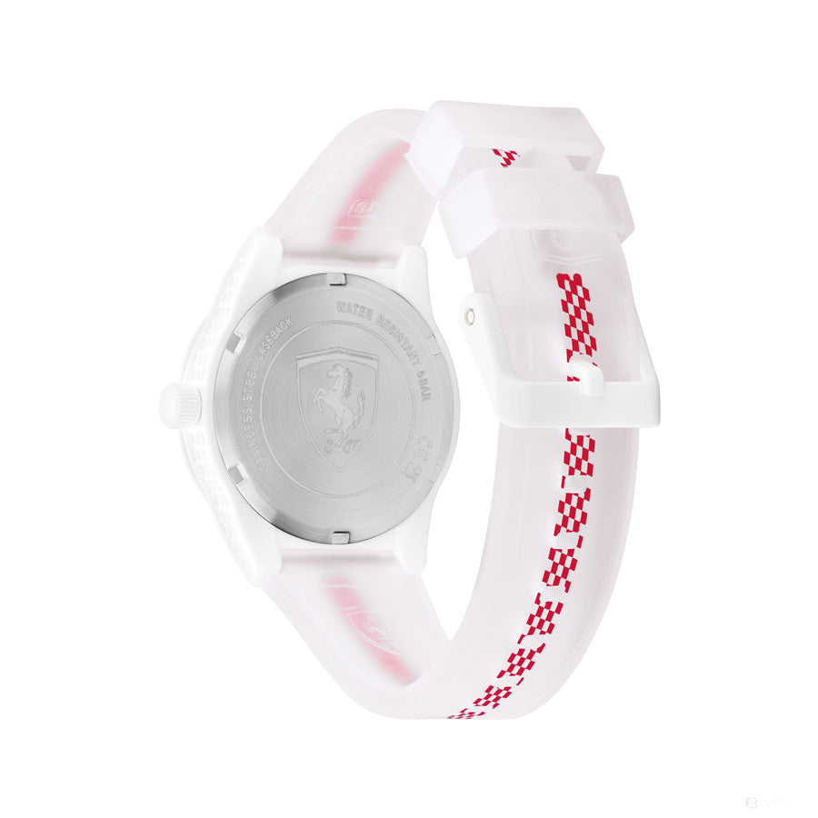 Scuderia Ferrari Watch, Redrev Quartz, White, Silicone Strap, 34mm - kids - FansBRANDS®