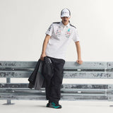 Pólko Mercedes, zespół, inżynierowie, adidas, białe, 2026
