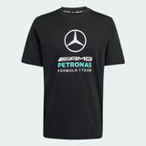 Koszulka polo Mercedes, Dna, grafika, adidas, czarne, 2026