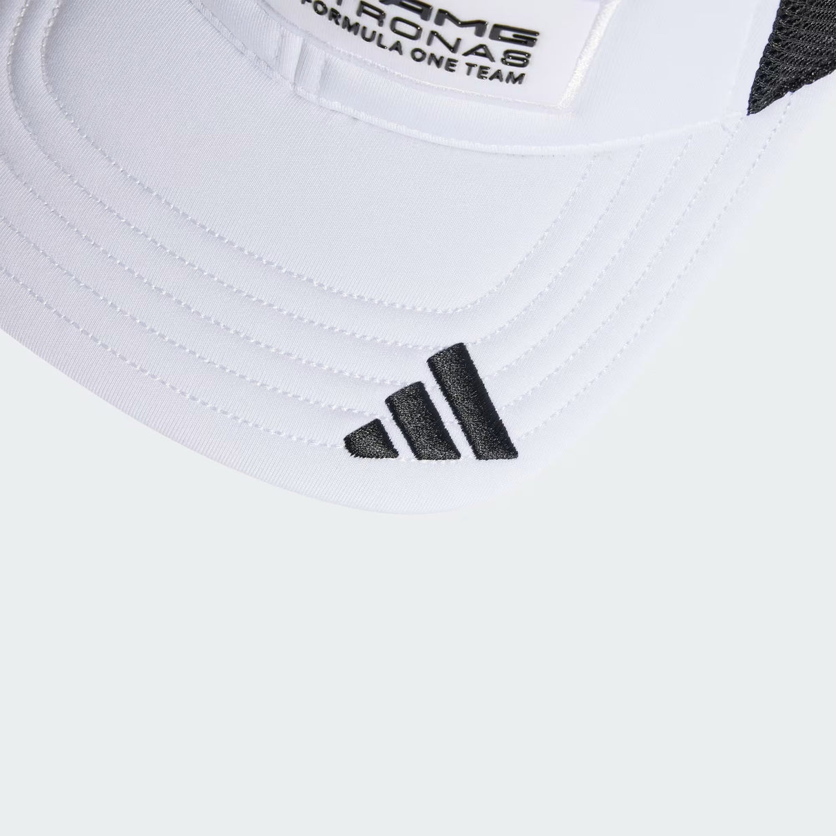 Czapka Mercedes, trucker, długie logo, biała 🔥