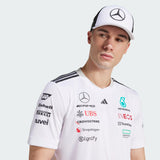Czapka Mercedes, trucker, duże logo, biała/czarna 🔥