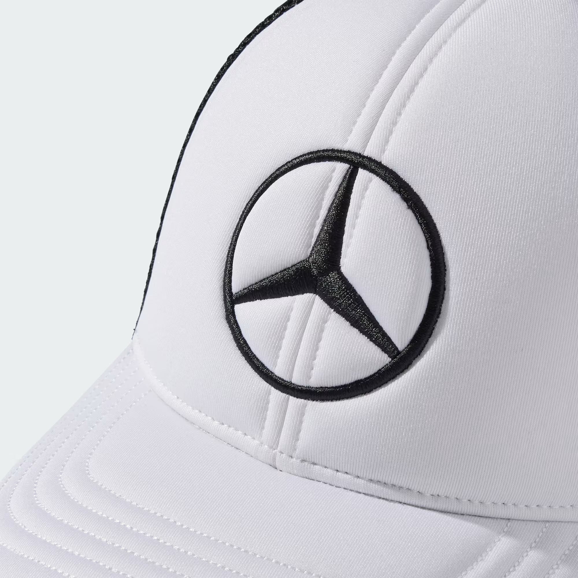 Czapka Mercedes, trucker, duże logo, biała/czarna 🔥