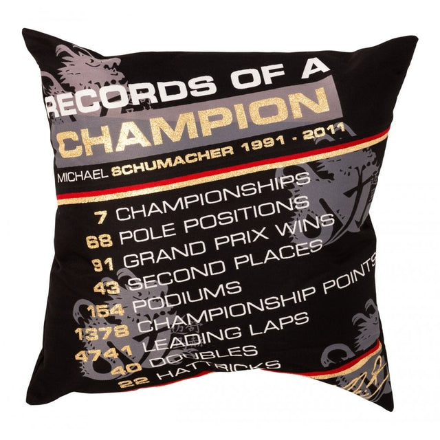 Polštář Michael Schumacher, šampion, černý, 2015 - FansBRANDS®