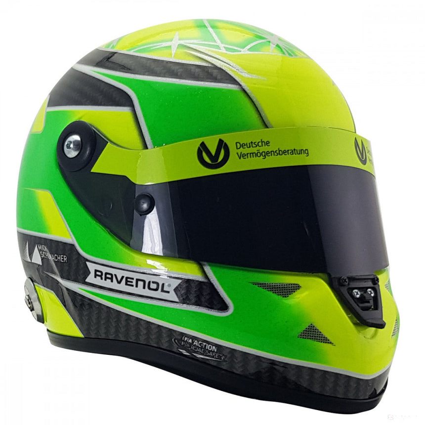 Mini přilba Mick Schumacher, měřítko 1:2, zelená, 2018 - FansBRANDS®
