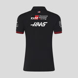 Koszulka polo Haas F1, damska, czarna, zespołowa