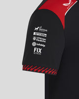 Koszulka polo Haas F1, damska, czarna, zespołowa