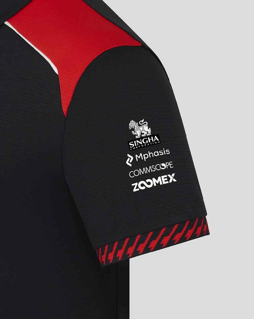 Koszulka polo Haas F1, damska, czarna, zespołowa