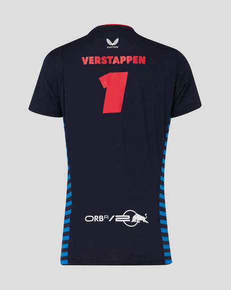 Red Bull koszulka, Castore, Max Verstappen, damska, niebieski, 2024