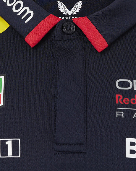 Red Bull tričko s límečkem, Castore, týmové, dětské, modrá, 2024 - FansBRANDS®