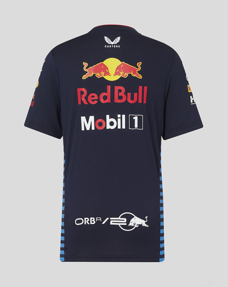 Red Bull tričko, Castore, týmové, dětské, modrá, 2024
