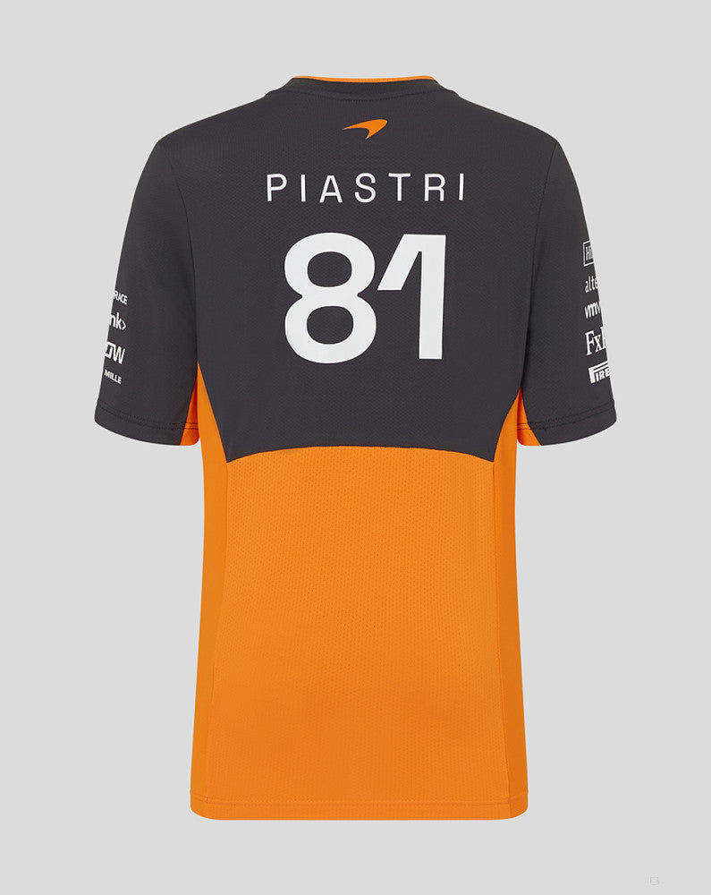 McLaren tričko, Castore, Oscar Piastri, dětské, oranžový - FansBRANDS®