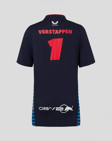 Red Bull koszulka, Castore, Max Verstappen, dziecięca, niebieski, 2024