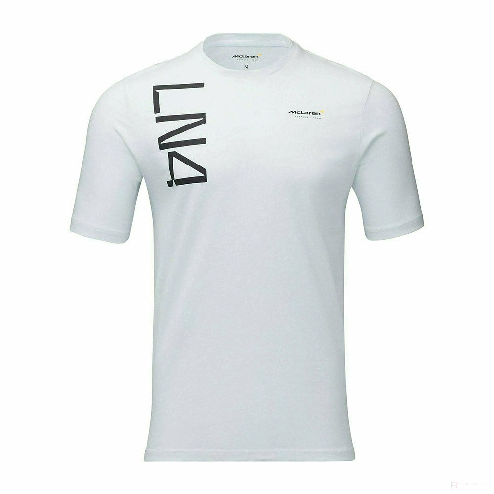 Tričko McLaren, Lando Norris #4, bílé, 2022 - FansBRANDS®