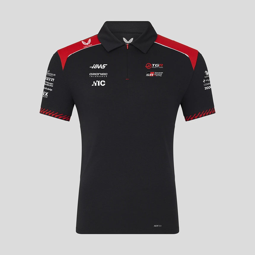 Koszulka polo Haas F1, zespół, czarna