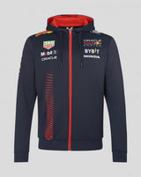 Red Bull Racing sweatshirt, hooded, full zip, team, blue, 2023 - FansBRANDS®