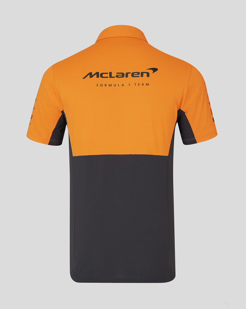 McLaren tričko s límečkem, Castore, týmové, oranžový, 2024 - FansBRANDS®