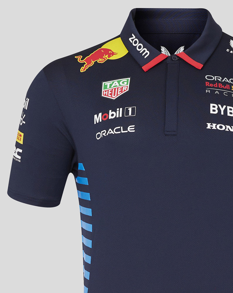 Red Bull tričko s límečkem, Castore, týmové, modrá, 2024 - FansBRANDS®