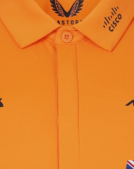 McLaren tričko s límečkem, Castore, Lando Norris, oranžový - FansBRANDS®