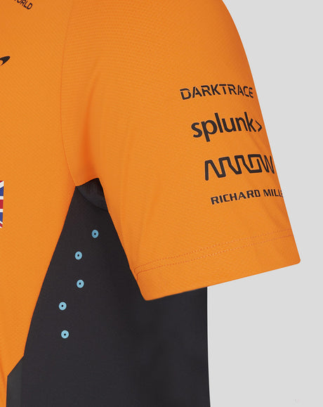 McLaren tričko s límečkem, Castore, Lando Norris, oranžový - FansBRANDS®